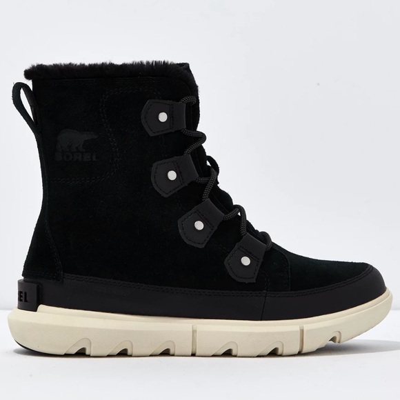 Sorel Shoes - Sorel Black and Cream Winter Boots - Size 10